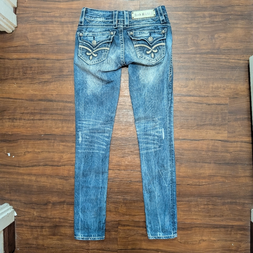 Rock Revival Jasmine Low Rise Skinny Jeans Size 25